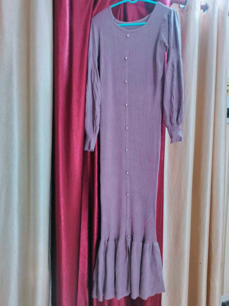 Lavender Long Line Sweater Dress