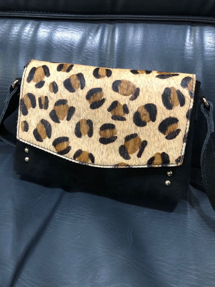 Leopard Print Crossbody Bag Small 21.5cmx5.5cmx4.5