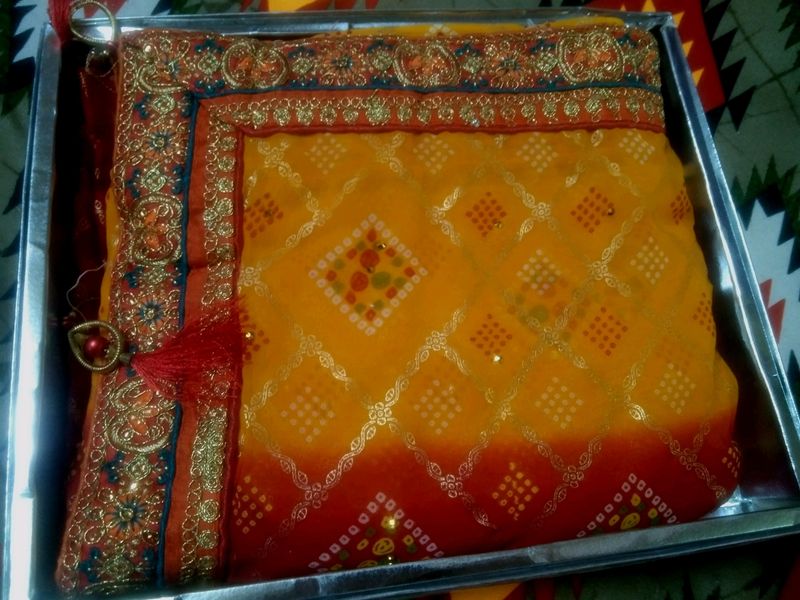 Red Yellow Saree Women&#39;s