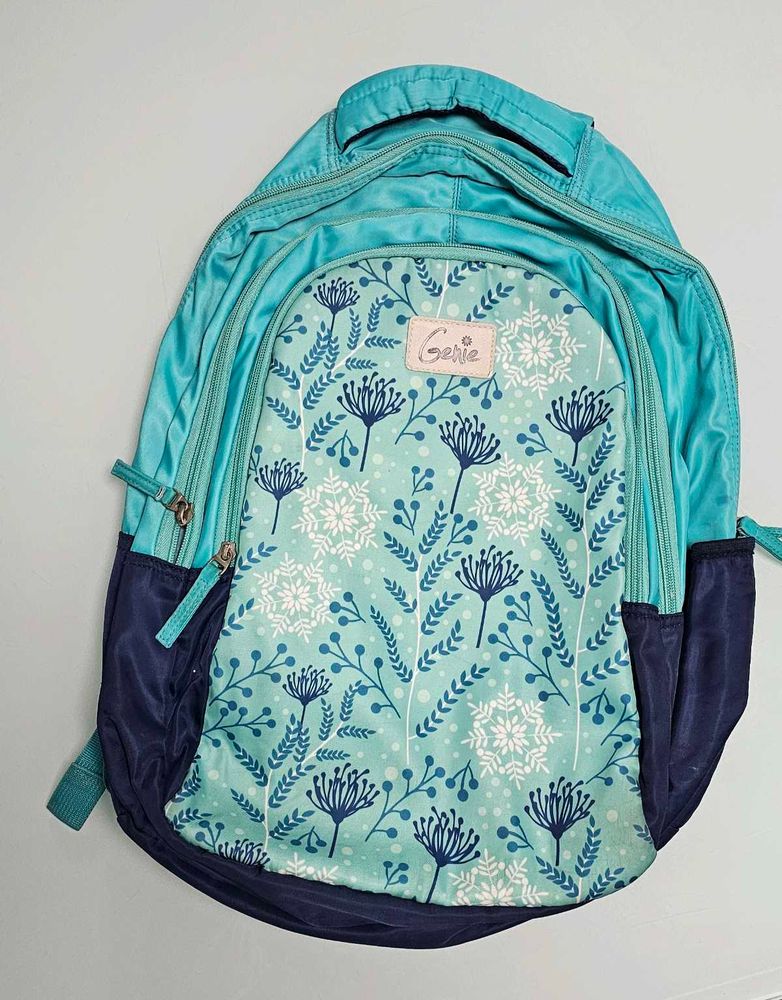 Genie Snowflake 36 L Teal &amp; Blue School Backpack