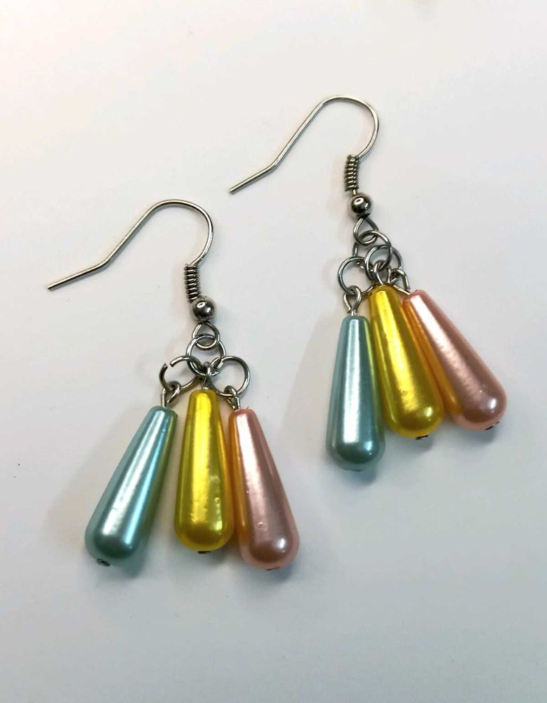 New Beautiful Handmade Metallic Coloured Earrings