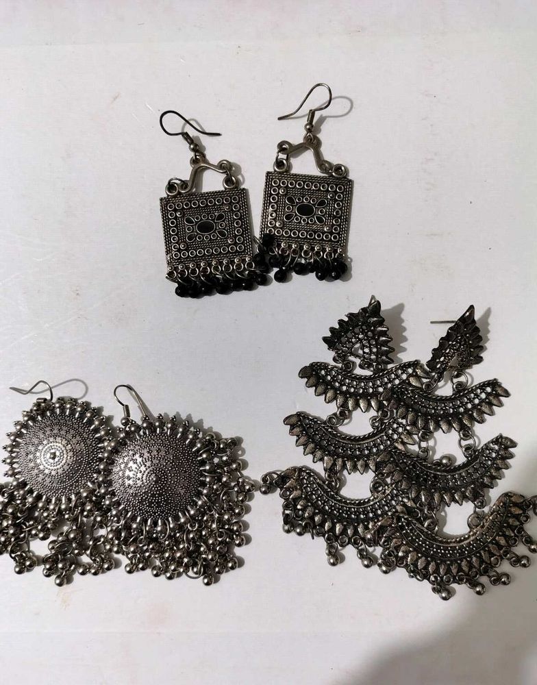 3 Ethnic Earrings Set