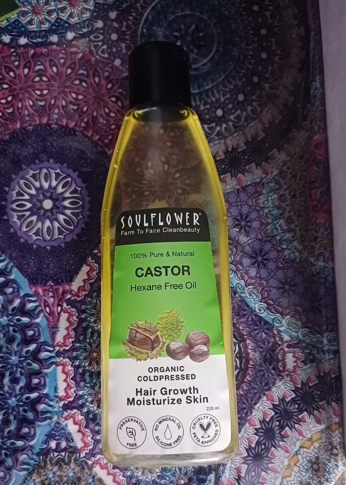 Soulflower Cold Pressed Castor Oil (50% Used)