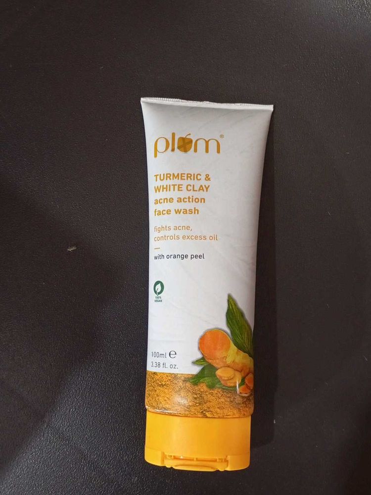 plum turmeric and white clay face wash