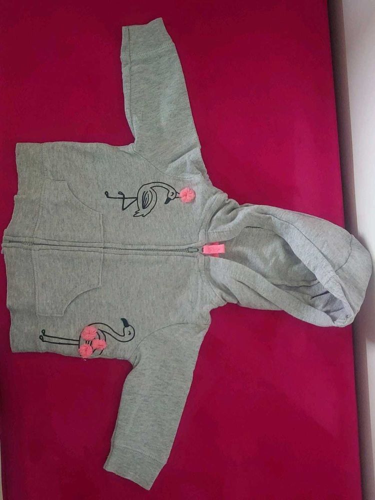 Flamingo Zip-Up Hoodie