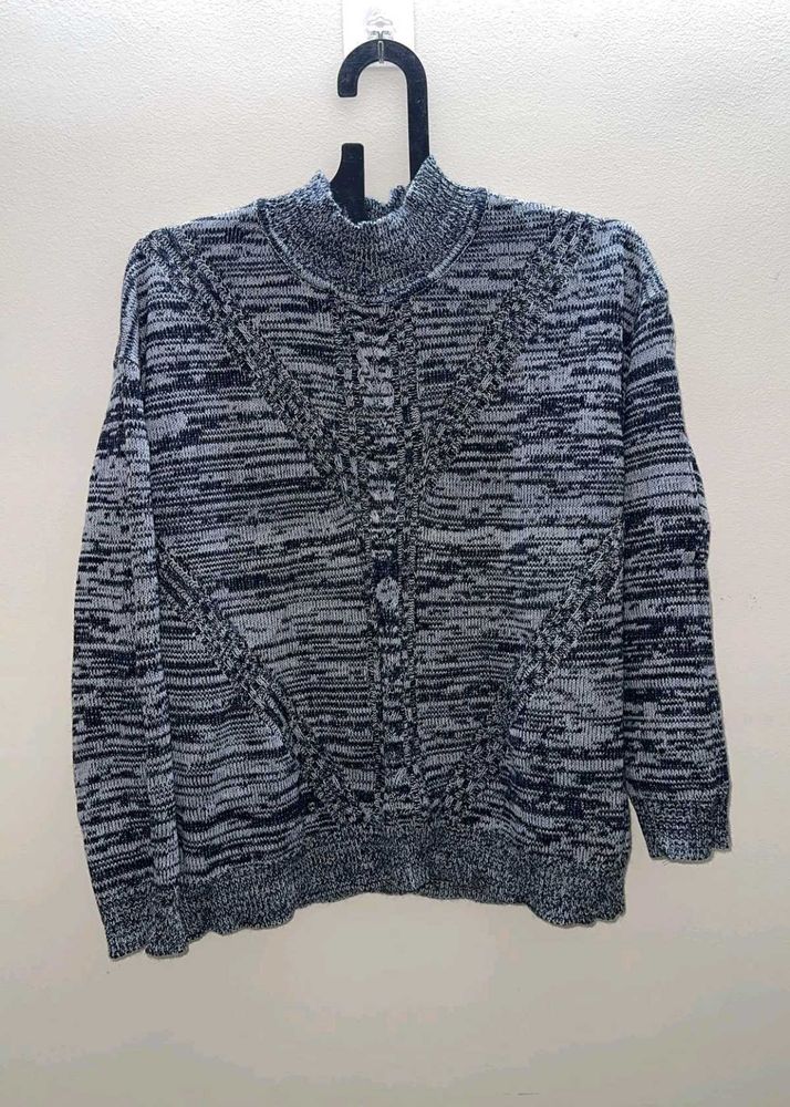 Vintage Knit Mock Neck Sweater