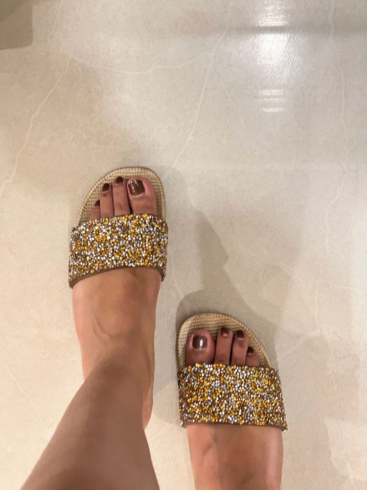 Sparkly Slide Sandals