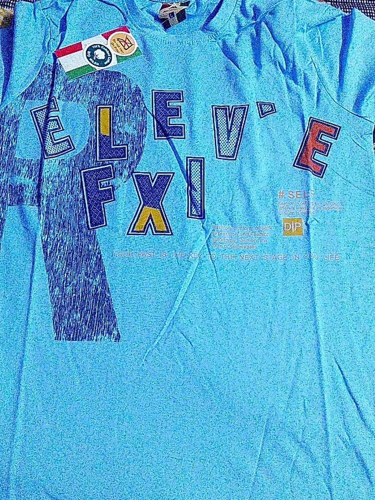 Blue Printed T-shirt