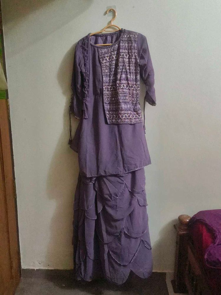 Elegant Purple Kurta Set