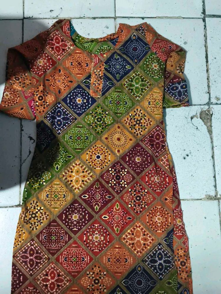 Colorful Ethnic Print Kurti