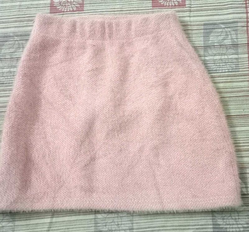 Korean Pink Fur Skirt