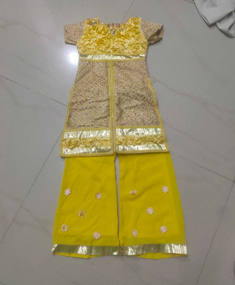 Yellow Embroidered Salwar Kameez