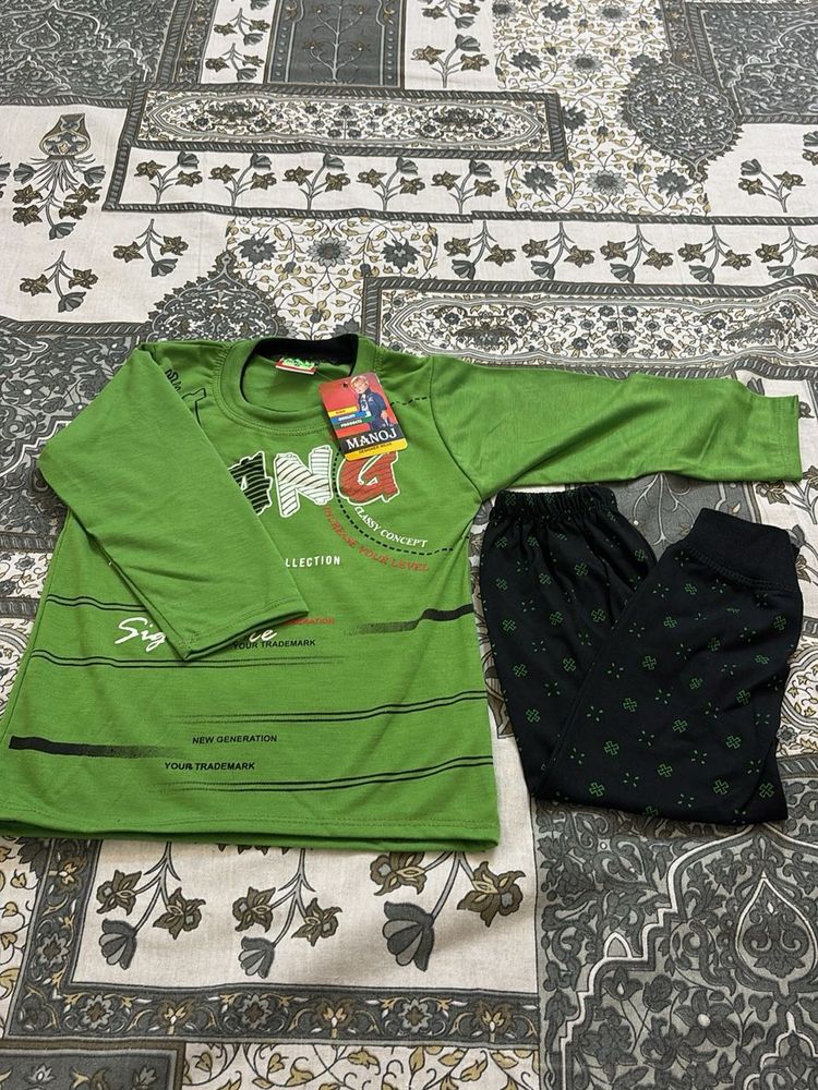Kids' Green Top &amp; Pants Set