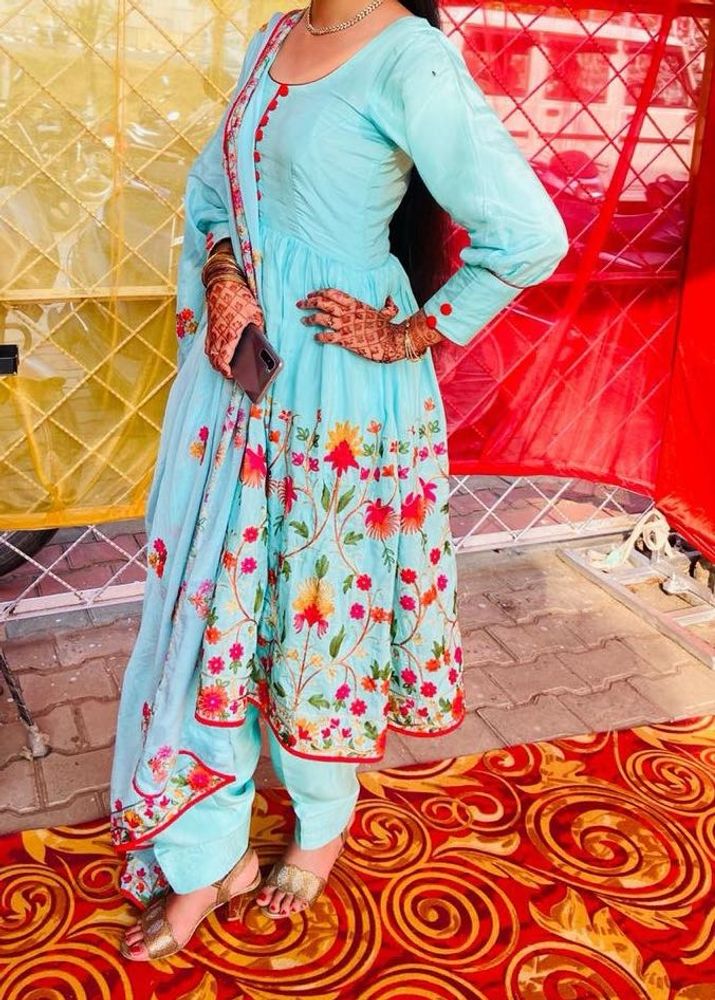 Elegant Sky Blue Kurta Set