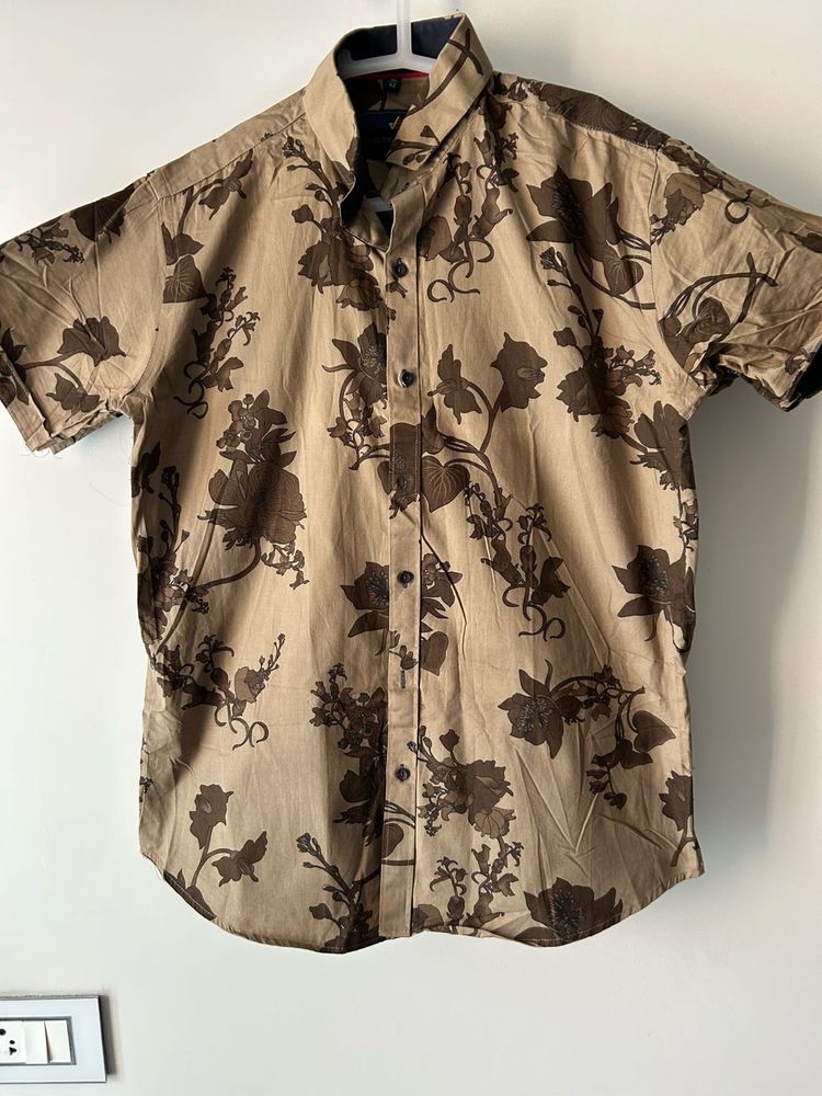 Floral Print Half Sleeve Shirt XL