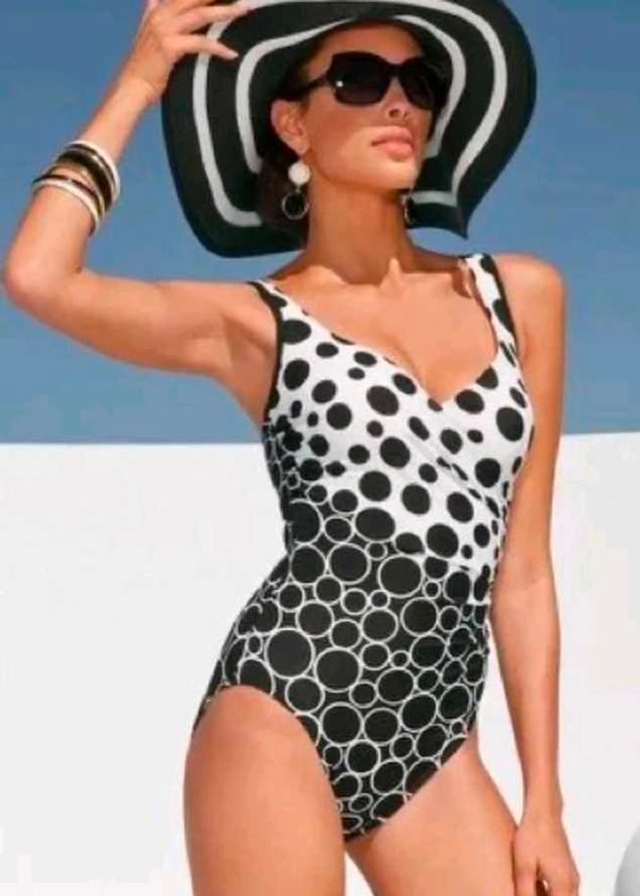 Imported Chic Polka Dot Swimsuit