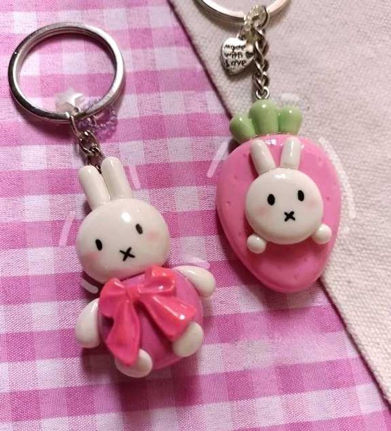 Miffy Pink 🩷 Theme Keychains