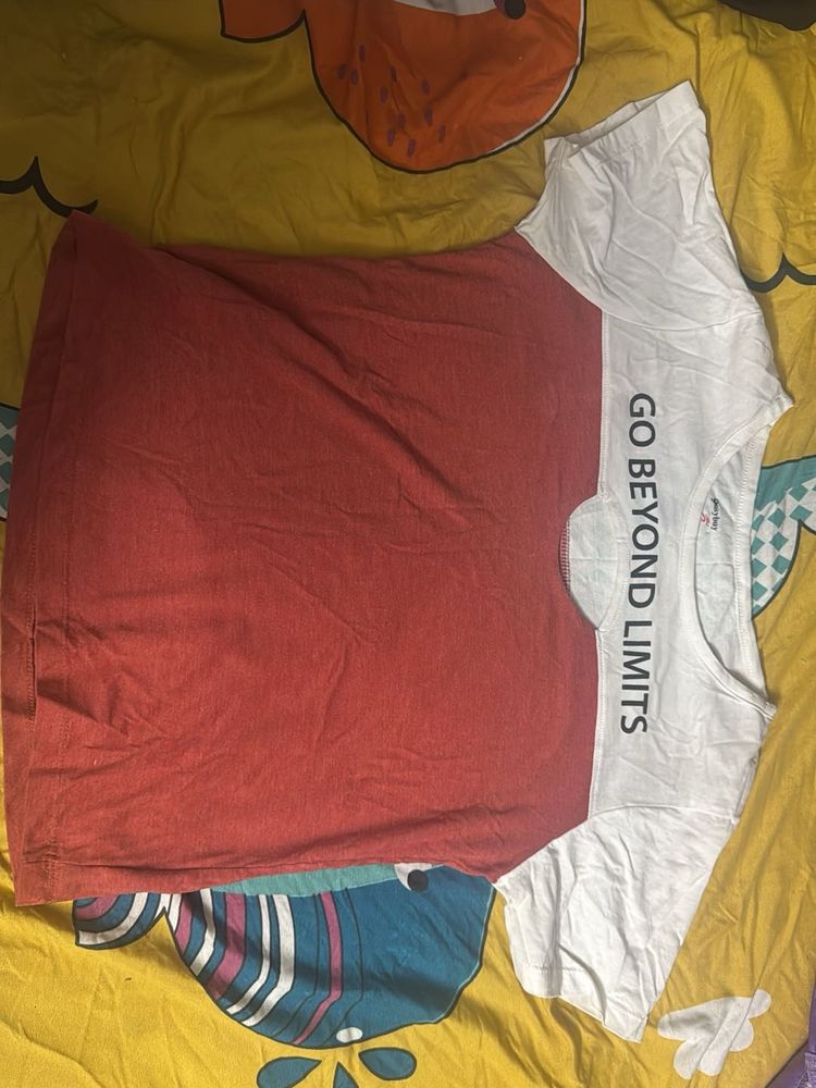 &#34;Go Beyond Limits&#34; Tee &amp; Red Layer