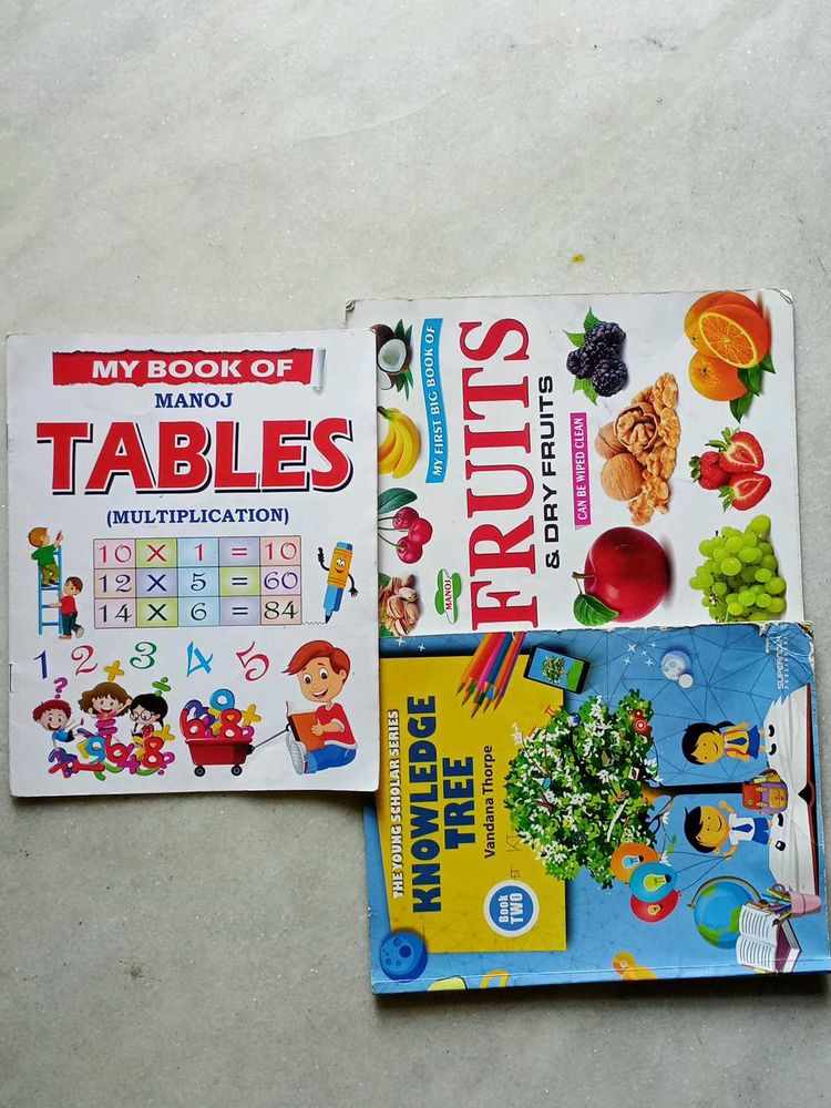 Knowledge Tree Books Class 2 &amp; Table, Fruits Book