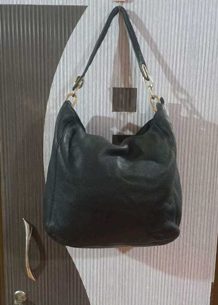 Black Leather Shoulder Bag