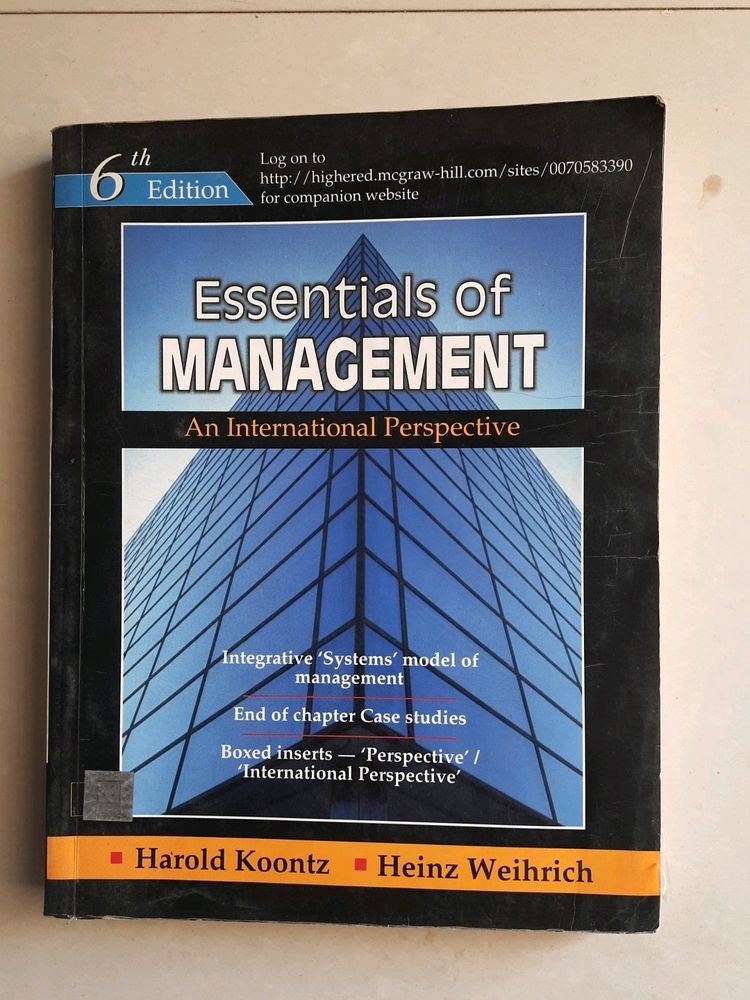 Essentials Of Management By Harold Koontz And Heinz Weihrich