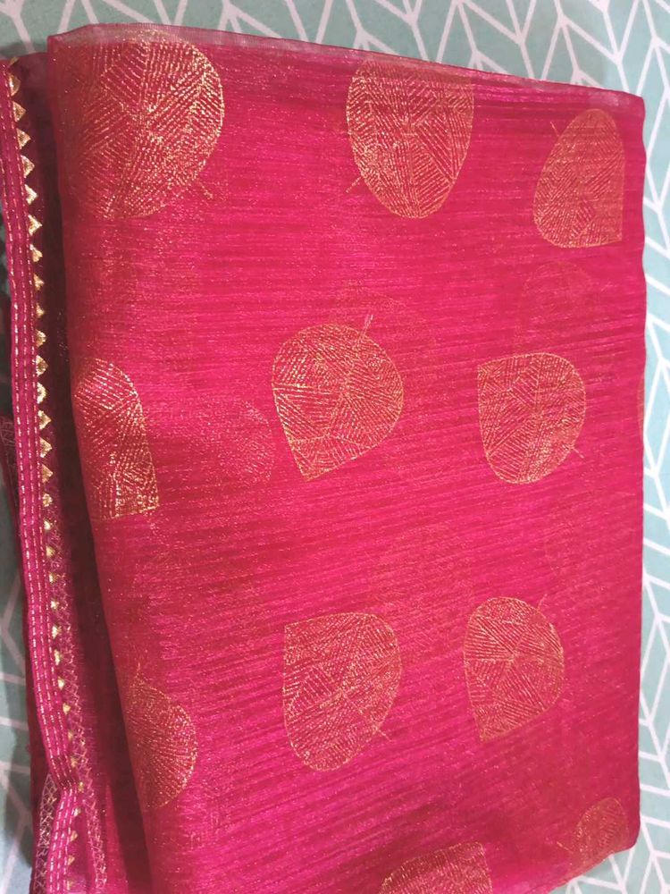 Dark Pink Saree