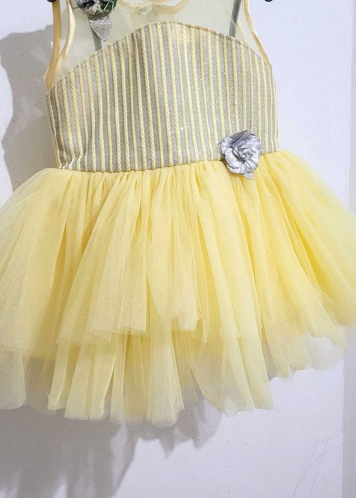 Yellow Tulle Party Dress