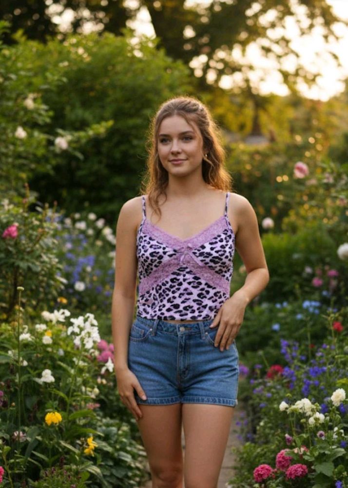 Shein : Leopard Print Cami Top