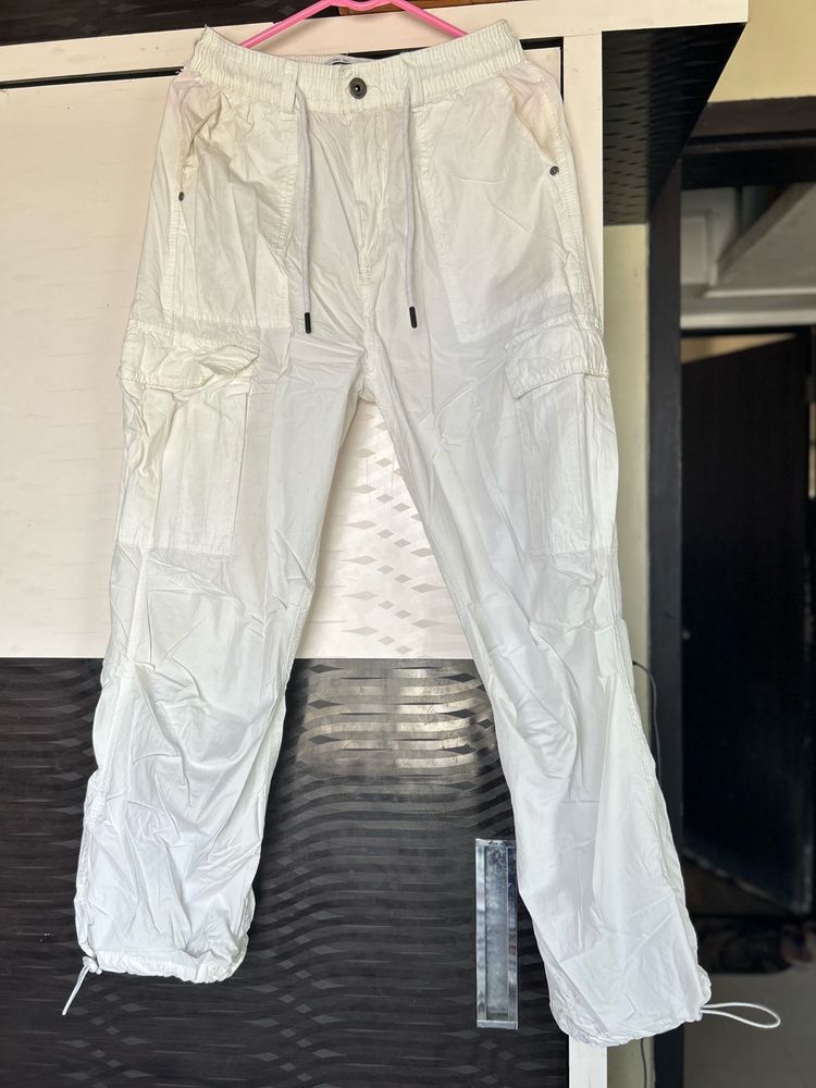 White Cargo Pants