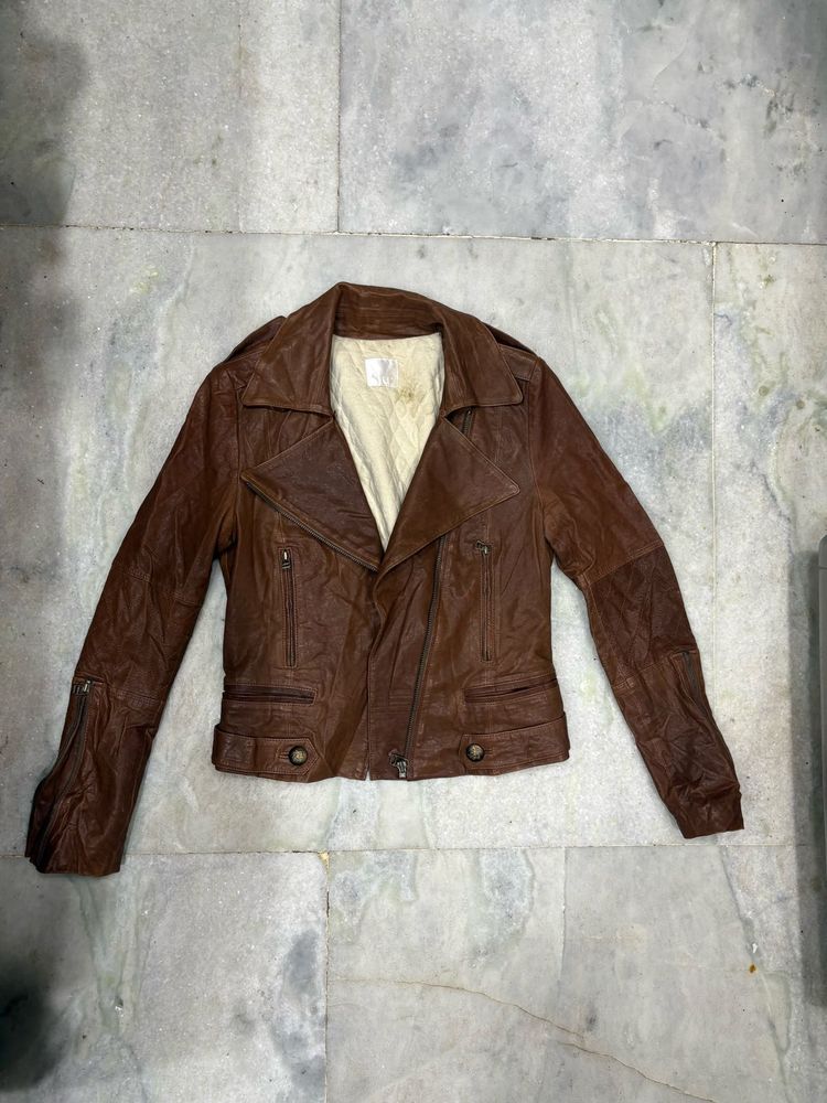 Vintage Brown Real Leather Jacket
