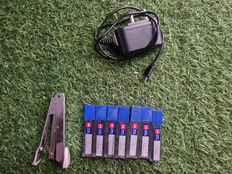 Stationery Bundle: Lead, Stapler, Charger
