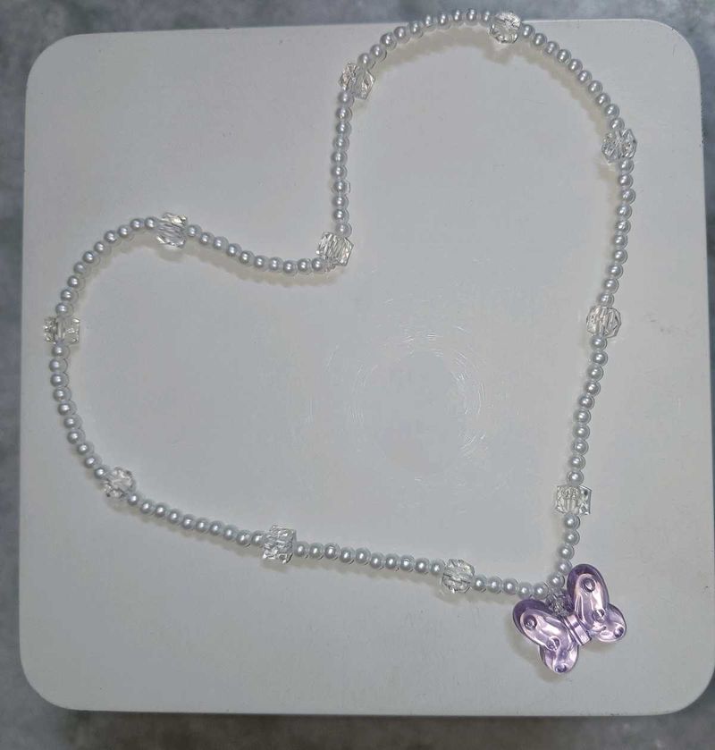 Butterfly Pearl Necklace