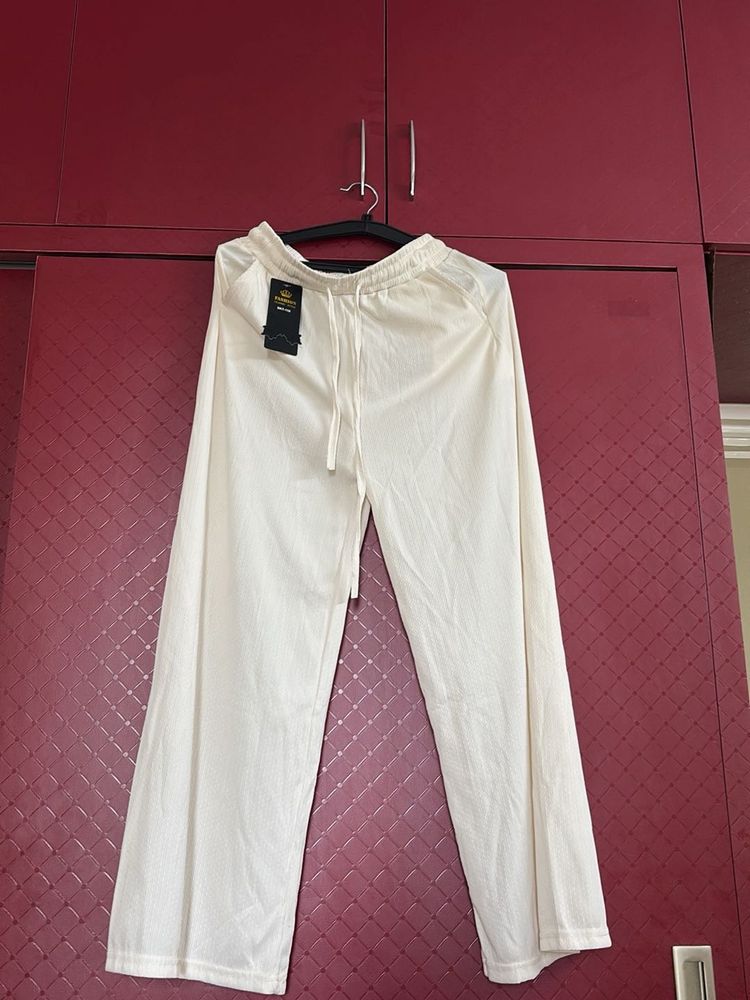 White Casual Pants