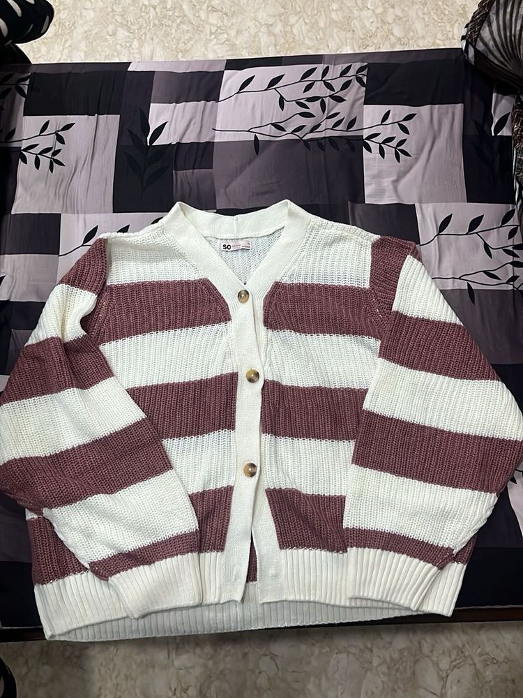 Striped Knit Cardigan