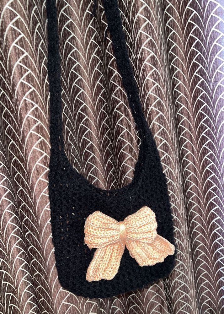 Crochet Bow Handbag