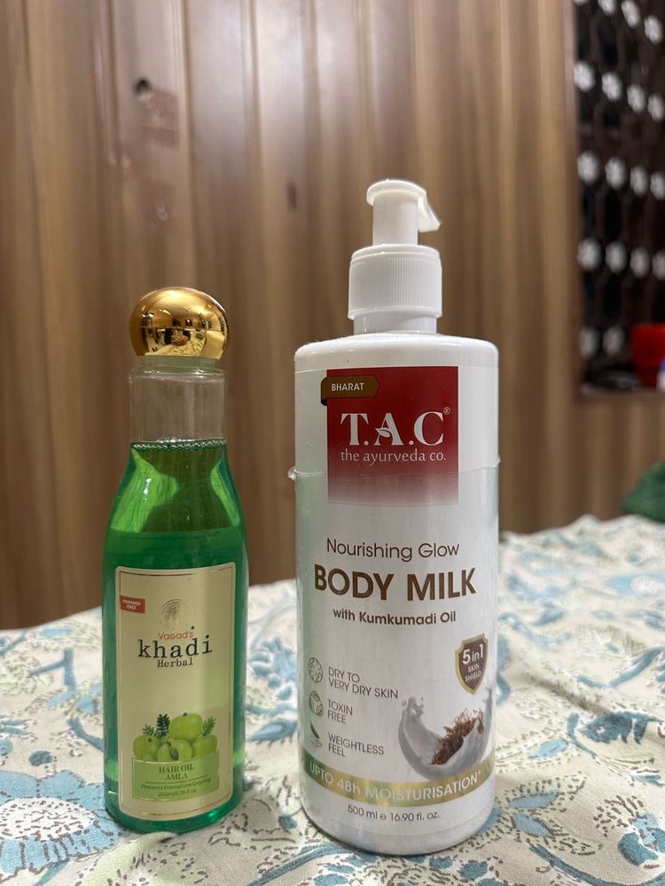 Khadi oil &amp; TAC Body Care Set (New…unused)