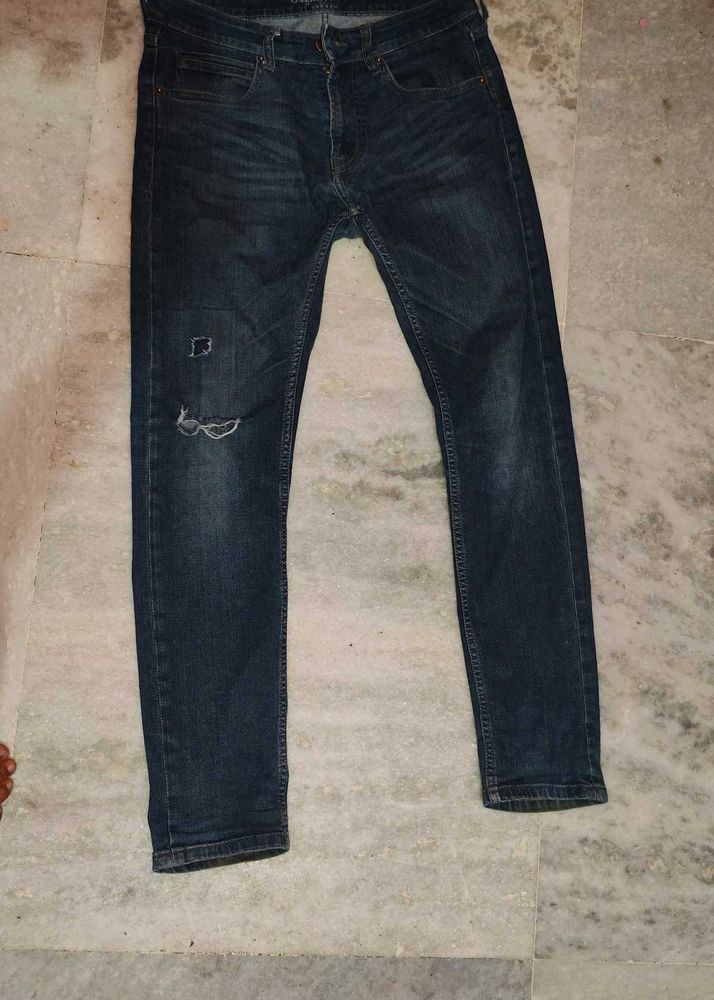 Distressed Dark Wash Jeans