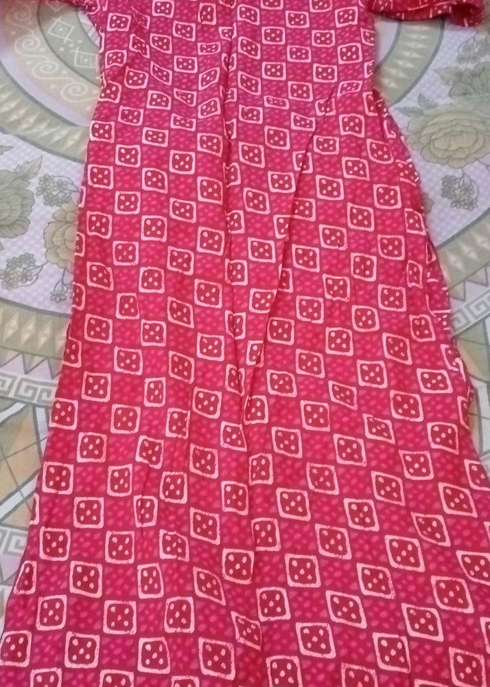 Pink Straight Kurta