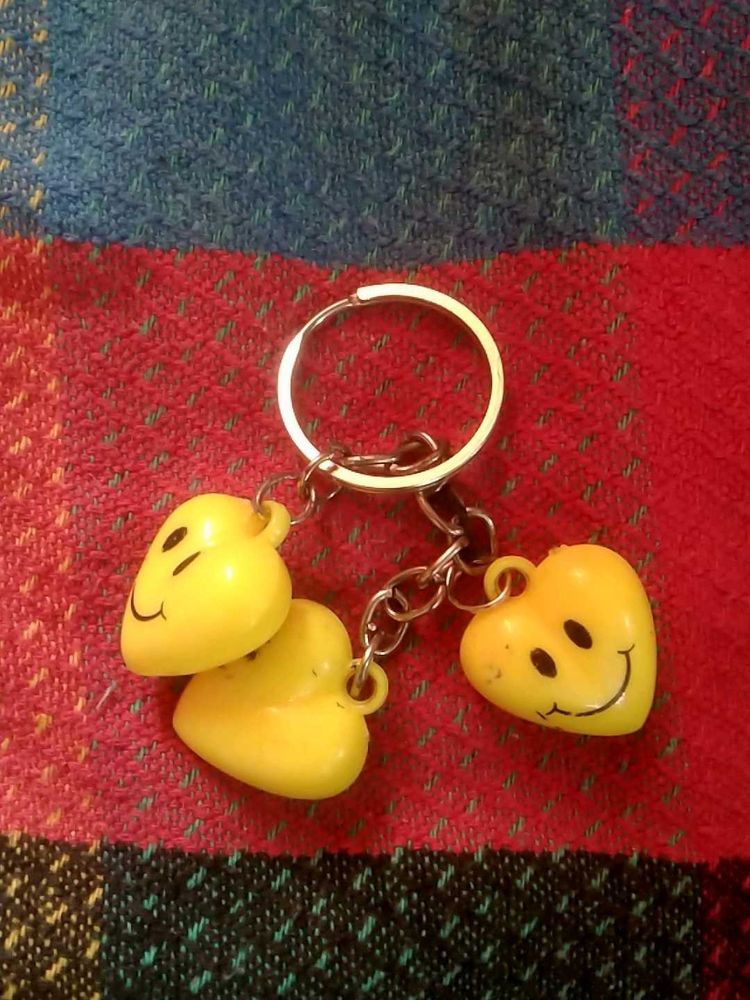 Smiley Heart Keychain