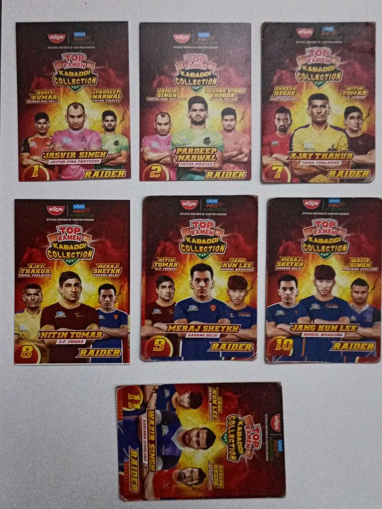 Top Ramen Pro kabaddi League Cards