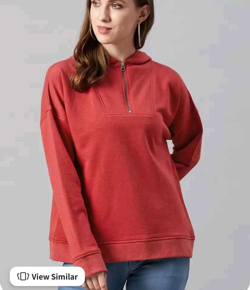 Femmella Red Coord With Hoodie
