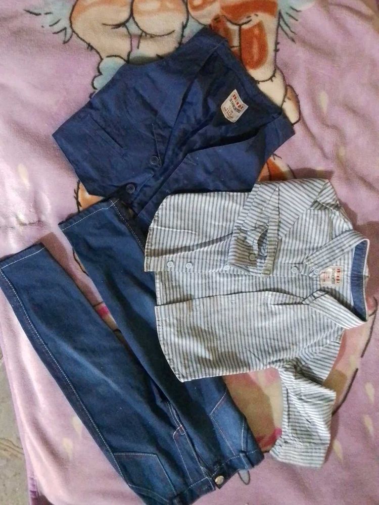 Boys Outfit Set: Shirt &amp; Jeans