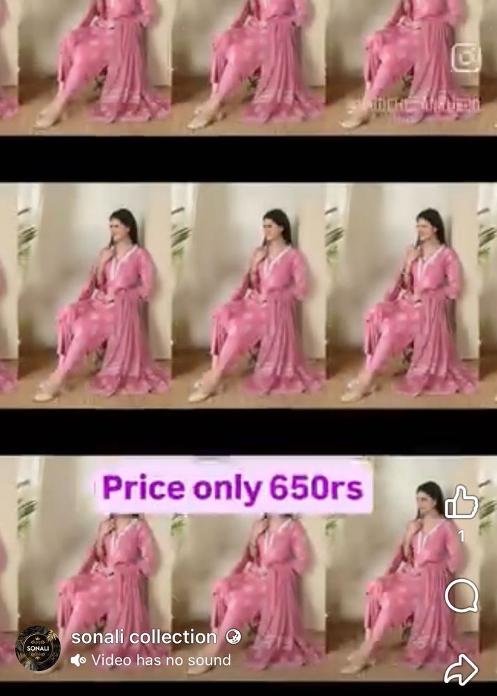 Pink Printed Kurta