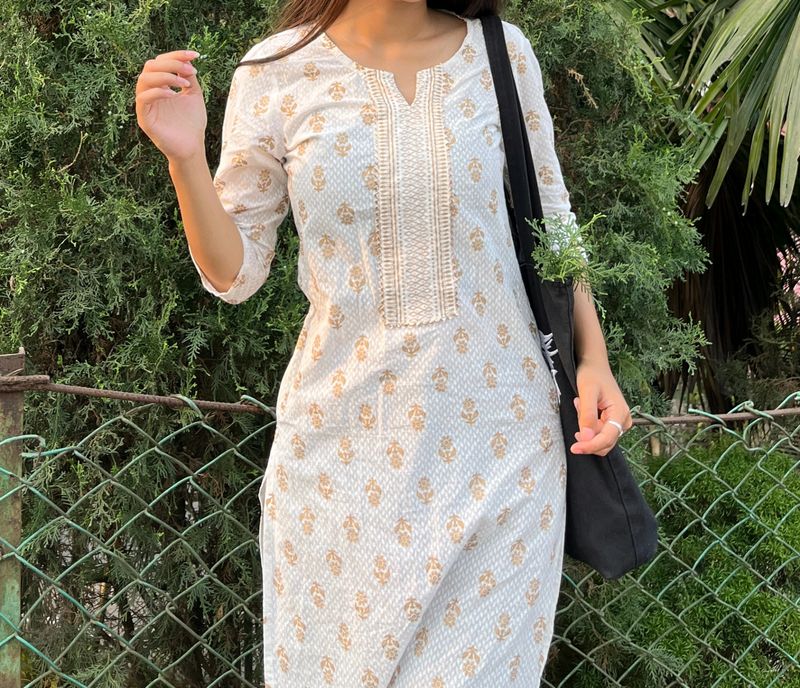 White Cotton Kurti