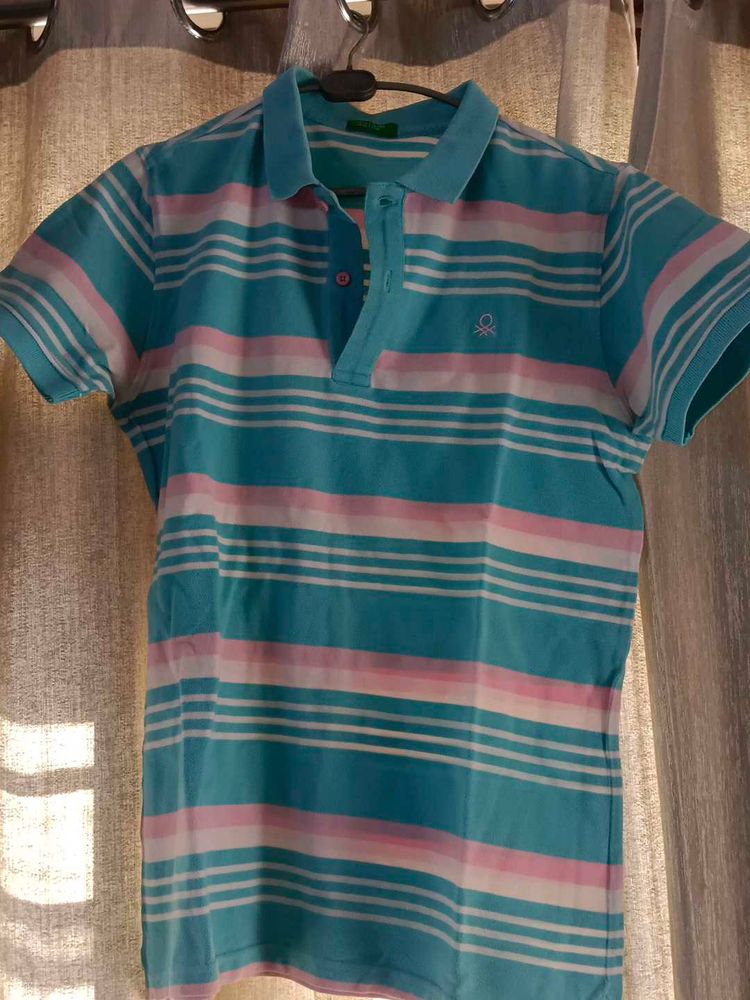 United Colours Of Benetton Striped Polo T-Shir