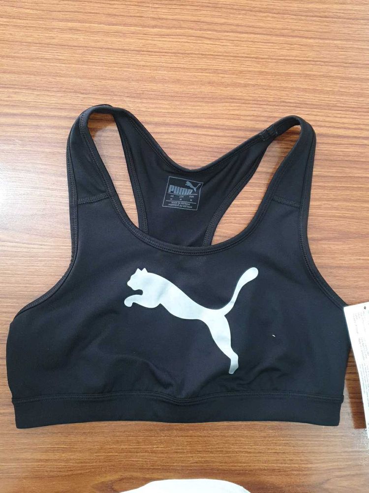 Puma Women Spoty Lightly Padded Bra Black