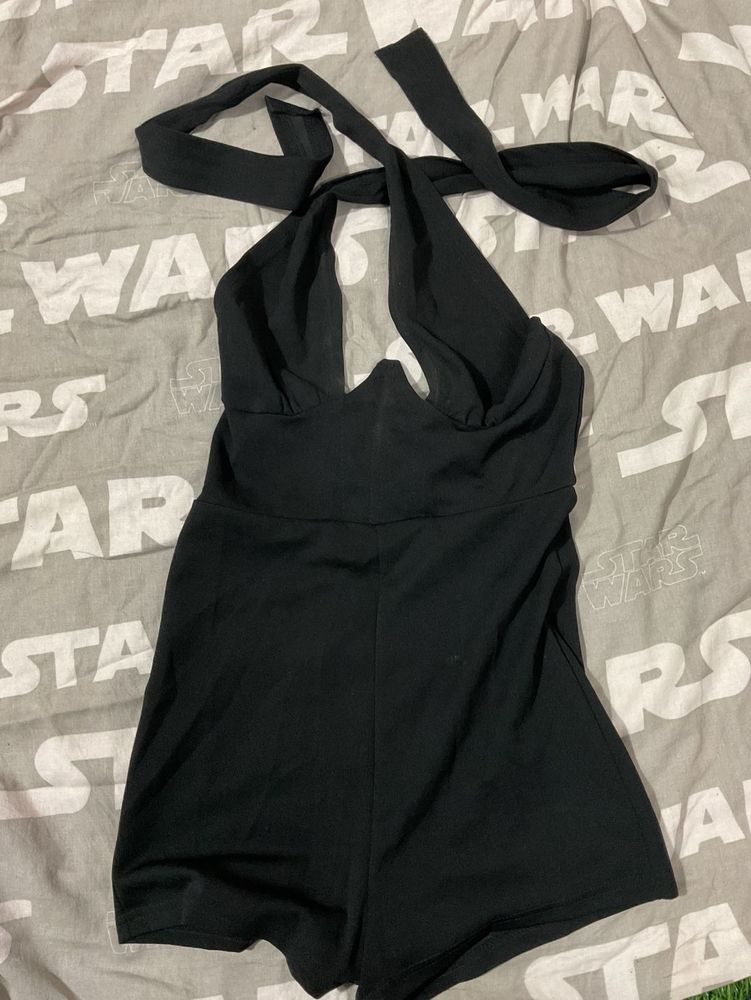 Black Halter Romper