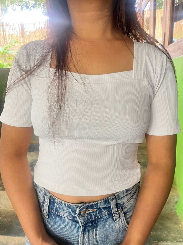 Square Neck Crop Top