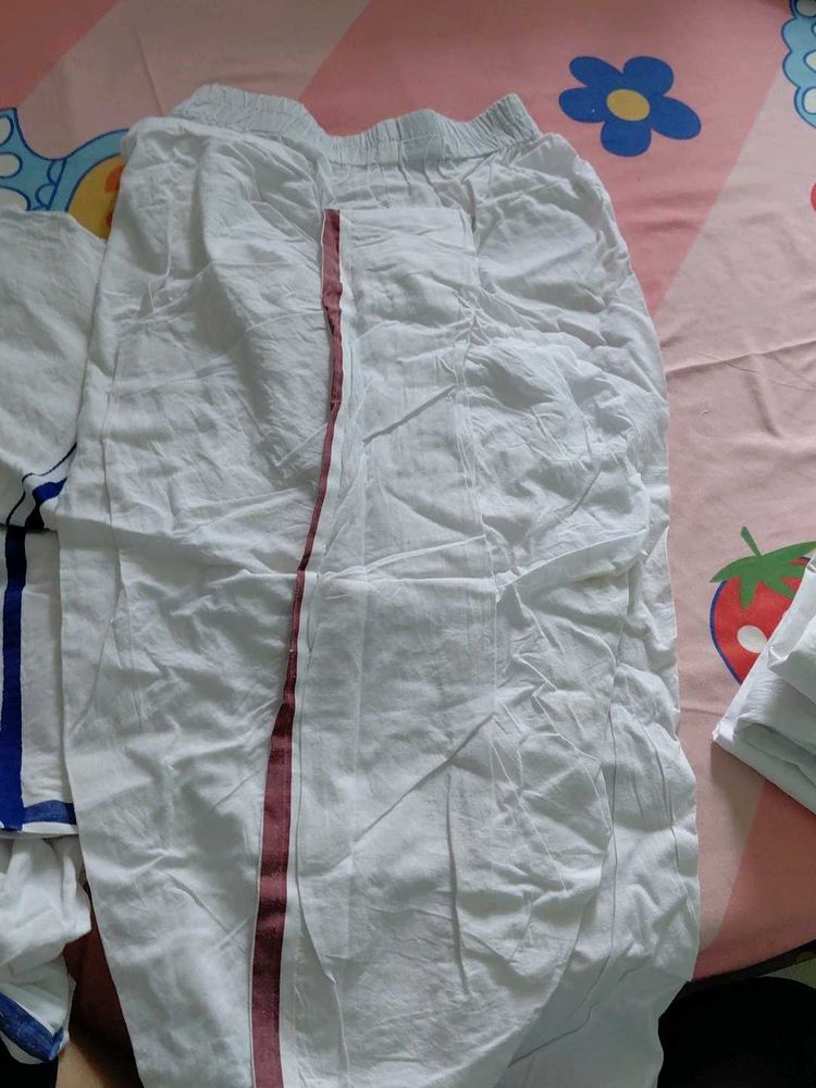 White Cotton Dhoti for kids