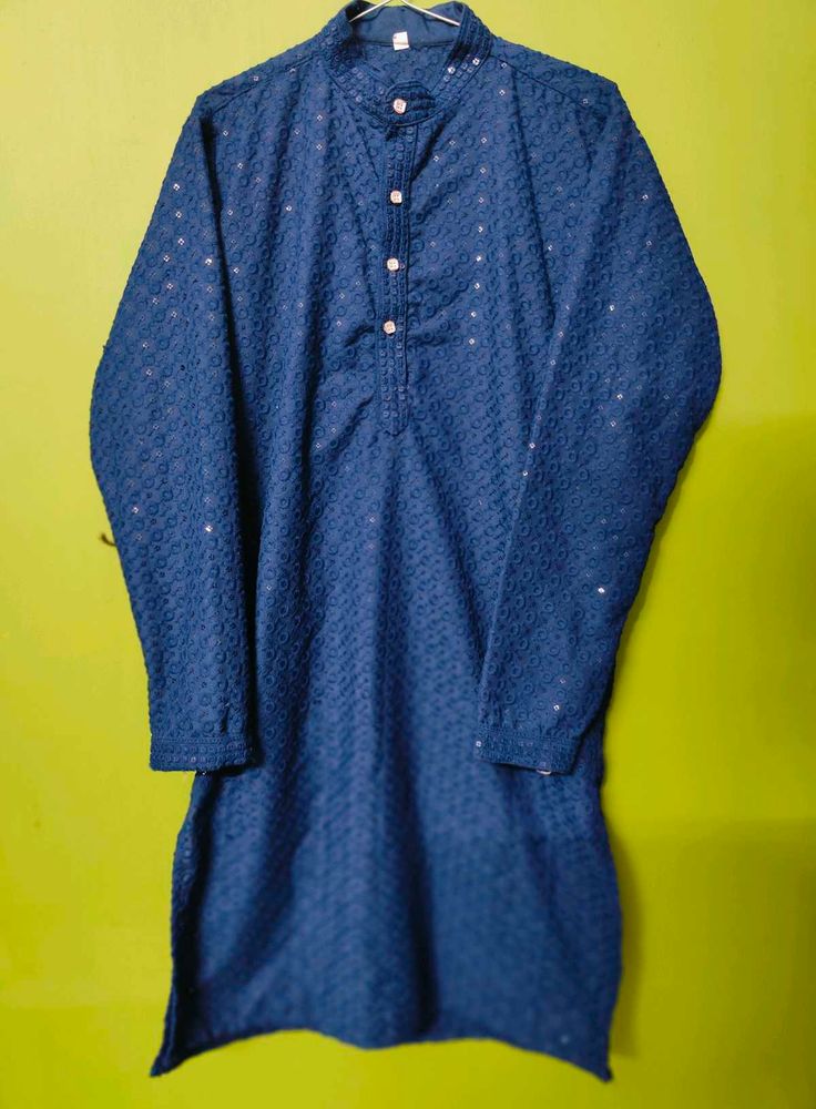 Navy Blue Lucknowi Kurta - Gently Used Treasure